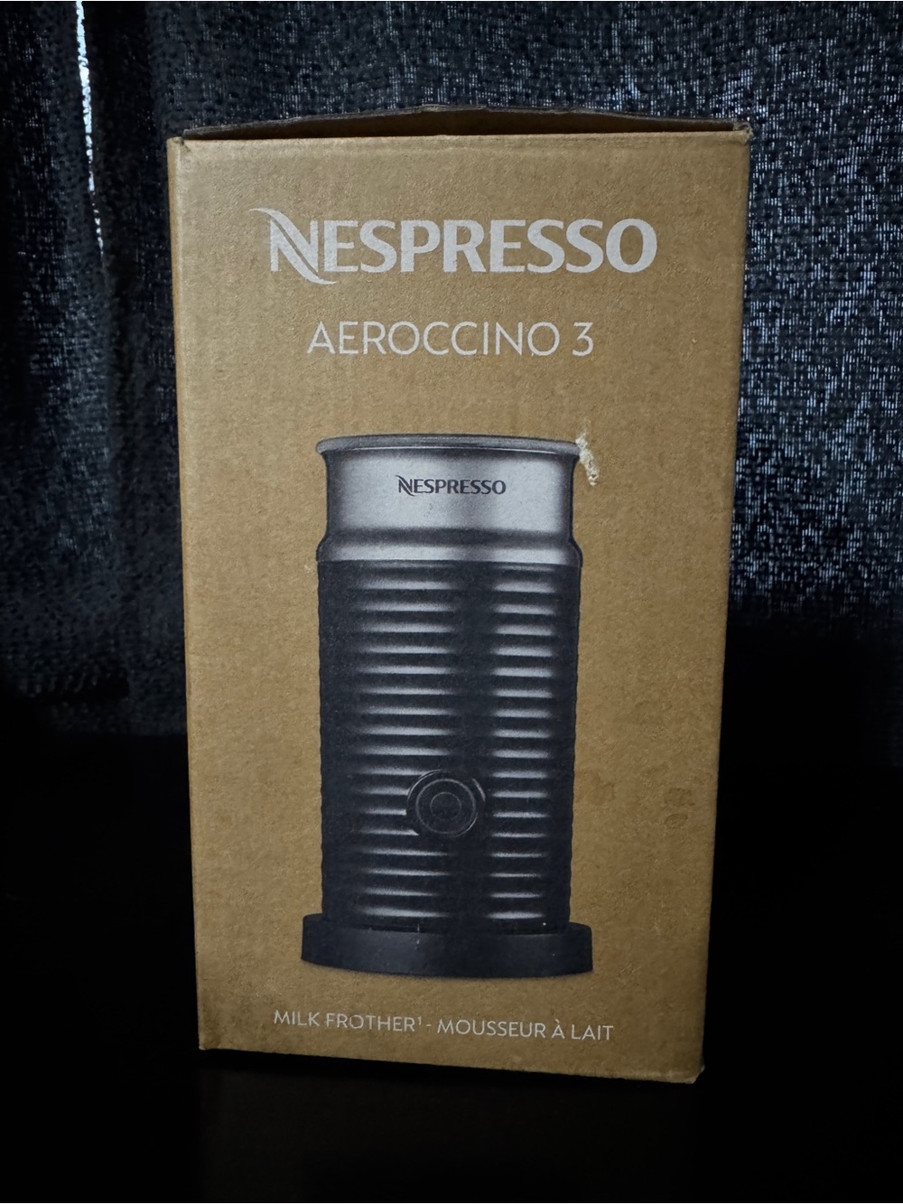 Nespresso Aeroccino 3 Hot & Cold Milk Frother - Black/Steel